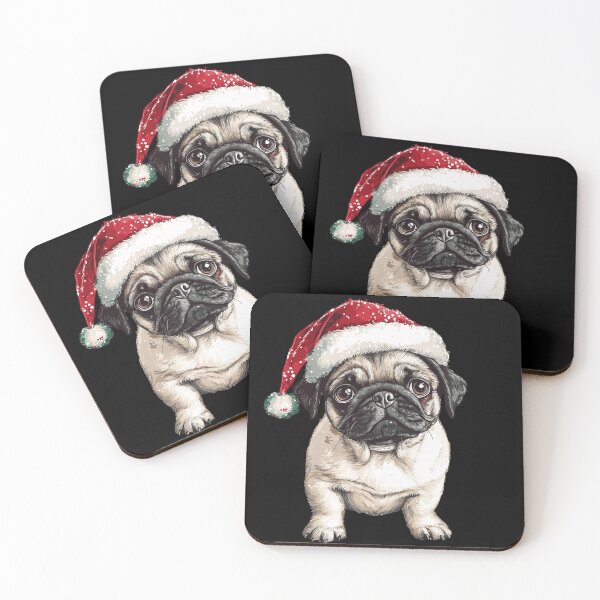 Item preview, Adorable Holiday Pug Design – Cute Christmas Dog Lover Art designed and sold by stephenop92.