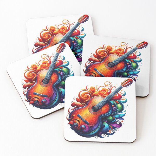 Item preview, Beautiful colorful flamenco guitar designed and sold by nicnacc.