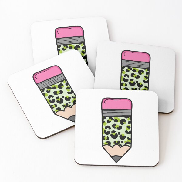 Item preview, Adorable Pencil Design  - Green Leopard Print pattern designed and sold by MrsCreative1.