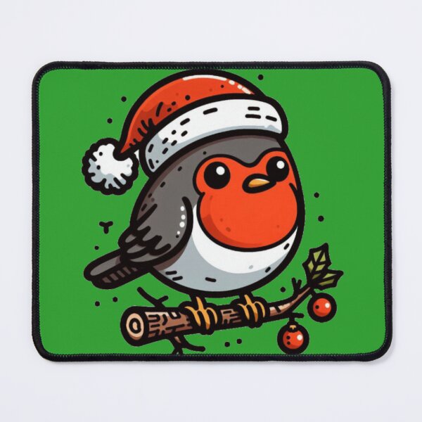 Item preview, Cute Christmas robin with Christmas hat designed and sold by Wicca and mythical creatures .