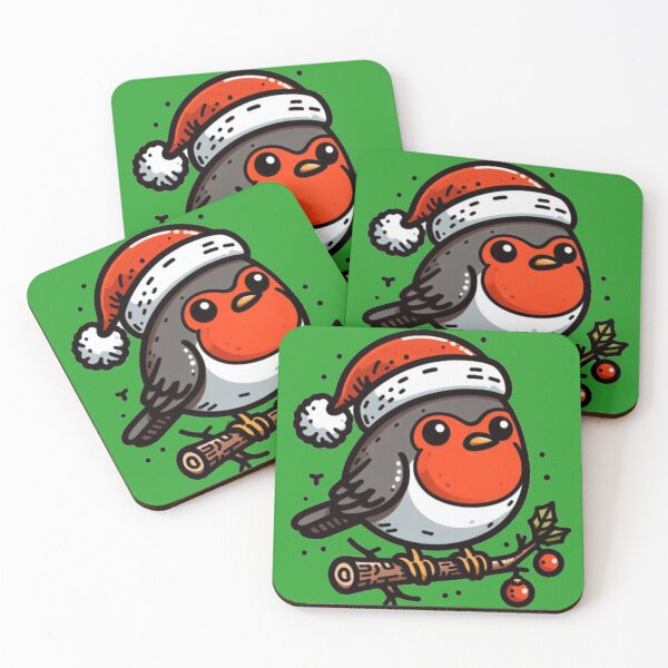 Item preview, Cute Christmas robin with Christmas hat designed and sold by Wicca and mythical creatures .