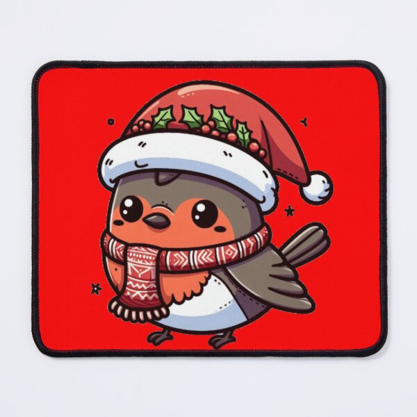 Item preview, Cute Christmas robin with Christmas hat and scarf designed and sold by Wicca and mythical creatures .