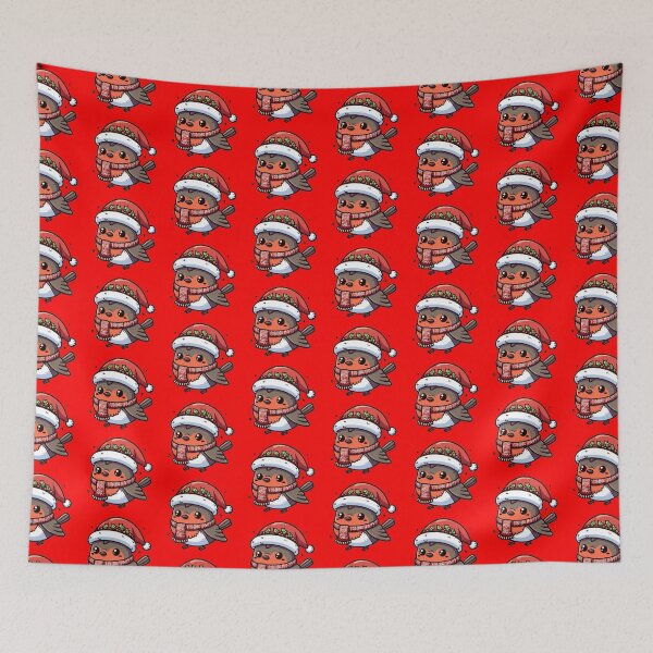 Item preview, Cute Christmas robin with Christmas hat and scarf  designed and sold by Wicca and mythical creatures .