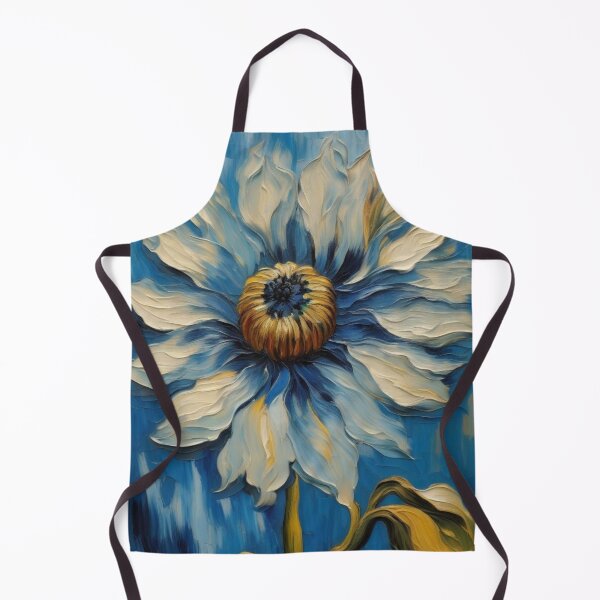 Aperçu de l'œuvre Serene Blue Daisy with Golden Heart créée et vendue par MOONE FLOWER.
