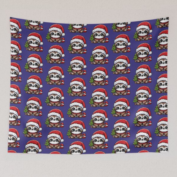 Item preview, Christmas sloth with hat designed and sold by Wicca and mythical creatures .