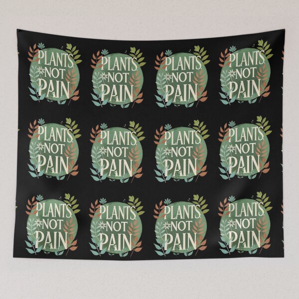 Item preview, Plants, Not Pain – Minimalist Eco Botanical Design designed and sold by ToxiCool.