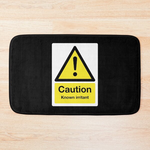 Item preview, Caution: Known Irritant Sign (on black) designed and sold by STUDIO-72.