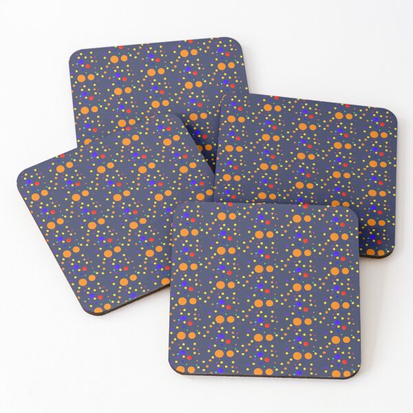 Item preview, Dark blue orange colorful dotted | Deep blue dots pattern designed and sold by lausn.