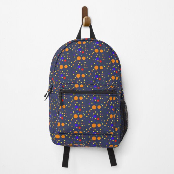 Item preview, Dark blue orange colorful dotted | Deep blue dots pattern designed and sold by lausn.