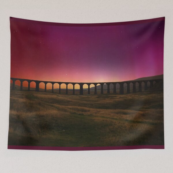 Item preview, Ribblehead Viaduct Aurora Glow designed and sold by Alisonchambers2.