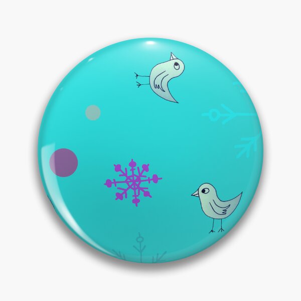 Artikelvorschau, Schneeflocken und Vögel_aqua entworfen und verkauft von NeonEye-Designs.