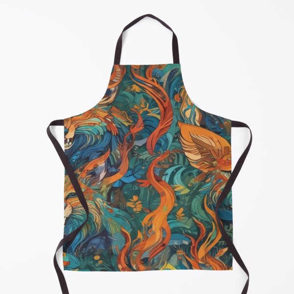 Item preview, vibrant and intricate pattern features multiple stylized foxes designed and sold by InezPhotography.