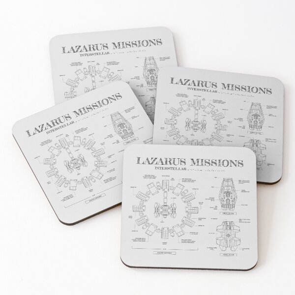Item preview, Lazarus Mission  - Interstellar Movie (White Stencil-No Background) designed and sold by BGALAXY.