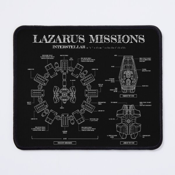 Item preview, Lazarus Mission  - Interstellar Movie (White Stencil-No Background) designed and sold by BGALAXY.