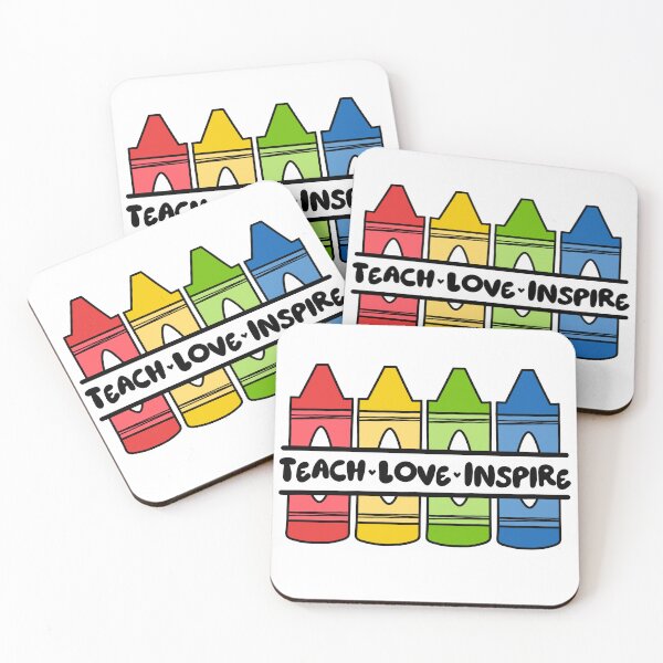 Item preview, Crayons Illustration with "Teach Love Inspire" Wording designed and sold by MrsCreative1.