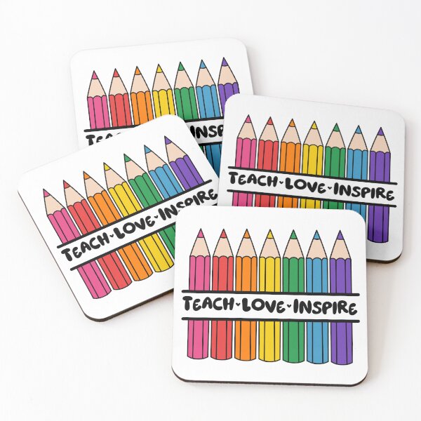 Item preview, Pencils Illustration with "Teach Love Inspire" Wording designed and sold by MrsCreative1.