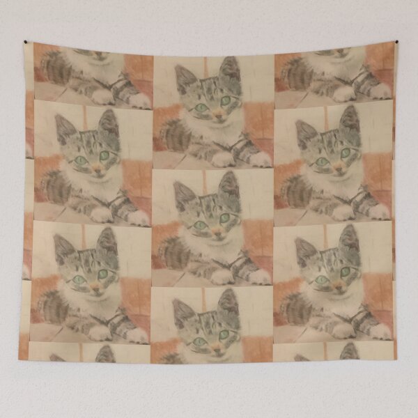 Item preview, Friiendly tabby kitten with a floffy chest  designed and sold by Jacinta hunt.