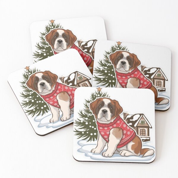 Item preview, Saint Bernard Christmas designed and sold by StickersRyous.