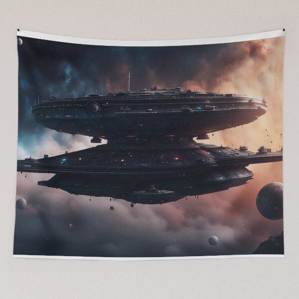 Item preview, space station, space, art, galaxy, planets, nebula designed and sold by Salimgor Hangaround Music.