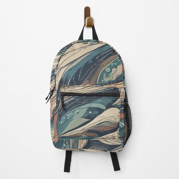 Item preview, Swirling, flowing lines create an intricate pattern in shades of blue, beige, and rust designed and sold by InezPhotography.