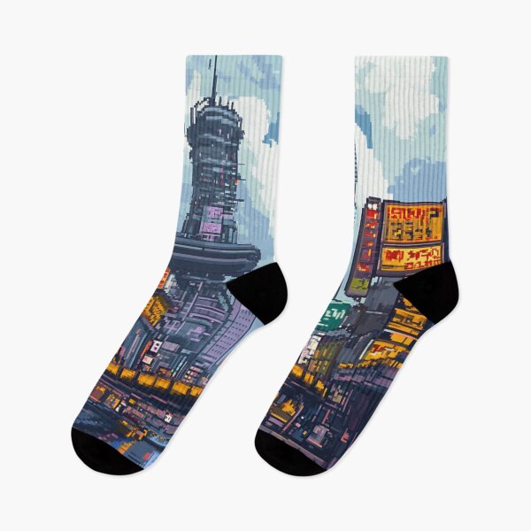 Item preview, Japan Pixel Art Modern Tokio Pattern designed and sold by GrinGalore.