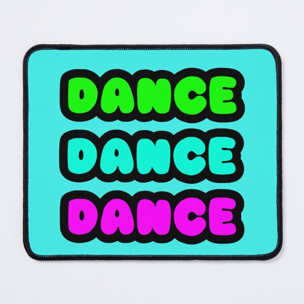 Item preview, DANCE DANCE DANCE Neon Reactive Glow Rave Wear Party Font Design designed and sold by RainbowDoveShop.