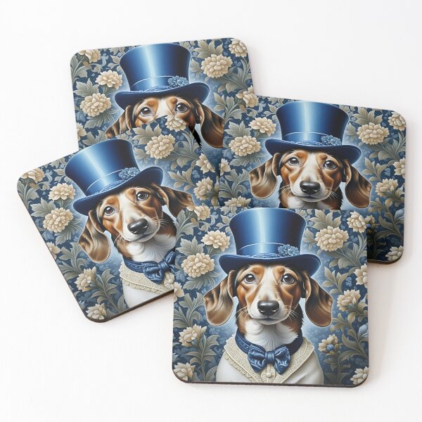 Item preview, Dog portrait in style William Morris. designed and sold by KojourinArt.