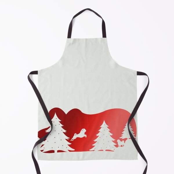 Item preview, Festive Pug Christmas Scene: Enchanted Winter Forest No 1 designed and sold by Fun Funky Designs.
