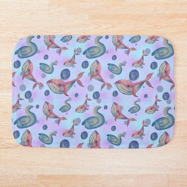 Aperçu de l'œuvre Baleine rose et bleue créée et vendue par NeonEye-Designs.