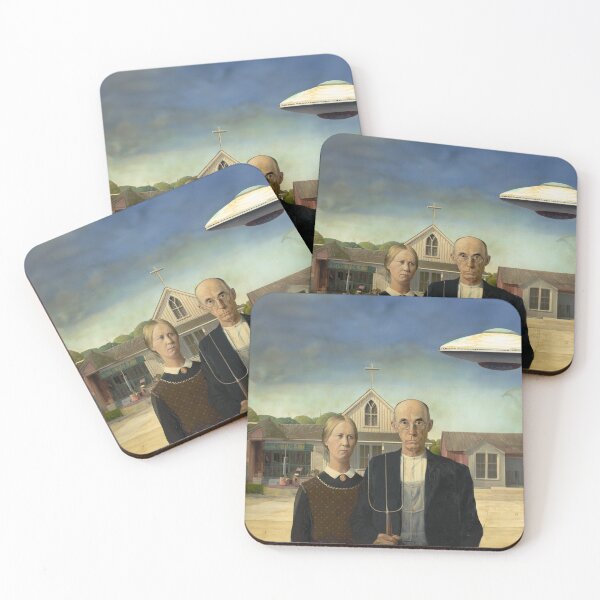 Item preview, GRANT WOOD - UFO AI designed and sold by LOREARTSTUDIO.