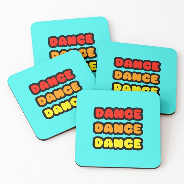 Item preview, DANCE DANCE DANCE Neon Reactive Glow Rave Wear Party Font Design - Warm Mix designed and sold by RainbowDoveShop.
