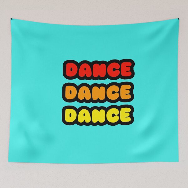 Item preview, DANCE DANCE DANCE Neon Reactive Glow Rave Wear Party Font Design - Warm Mix designed and sold by RainbowDoveShop.