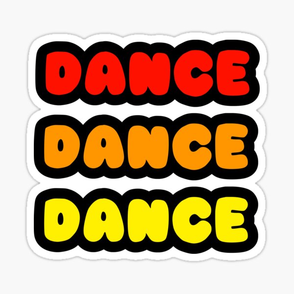 Item preview, DANCE DANCE DANCE Neon Reactive Glow Rave Wear Party Font Design - Warm Mix designed and sold by RainbowDoveShop.