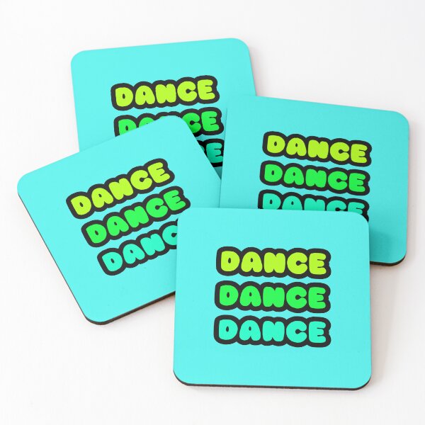 Item preview, DANCE DANCE DANCE Neon Reactive Glow Rave Wear Party Font Design - Cool Mix Green designed and sold by RainbowDoveShop.