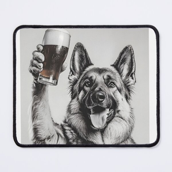 Item preview, German Shepherd Dog Drinking Beer, Funny Beer Humor designed and sold by CheekyAnimalz.