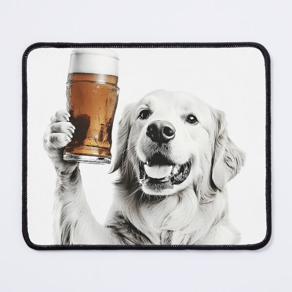 Item preview, Golden Retriever Dog Drinking Beer, Funny Beer Humor designed and sold by CheekyAnimalz.