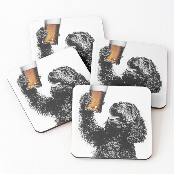 Item preview, Cockapoo Dog Drinking Beer, Funny Beer Humor designed and sold by CheekyAnimalz.