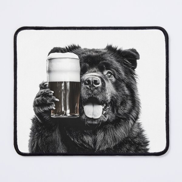 Item preview, Chow Chow Dog Drinking Beer, Funny Beer Humor designed and sold by CheekyAnimalz.