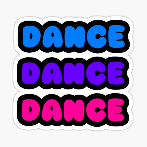 Item preview, DANCE DANCE DANCE Neon Reactive Glow Rave Wear Party Font Design -Funky Mix Purple designed and sold by RainbowDoveShop.