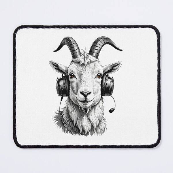 Artikelvorschau, Minimalistische Ziege mit Headset entworfen und verkauft von Bunmigraphics .
