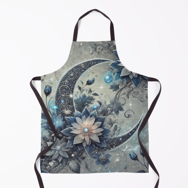 Item preview, Celestial Blooms with Crescent Moon and Starry Accents designed and sold by TeslaSt0re.
