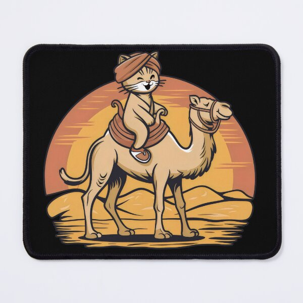 Item preview, Desert Adventure Cat Riding a Camel – Fun and Whimsical Design designed and sold by Cherry-Cat.