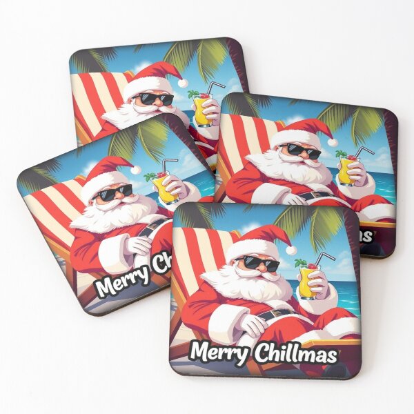 Item preview, Merry Chillmas - Funny Santa Beach Christmas Design designed and sold by ItheMattI.