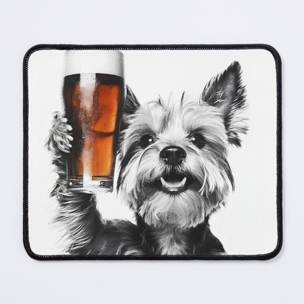 Item preview, Yorkshire Terrier Dog Drinking Beer, Funny Beer Humor designed and sold by CheekyAnimalz.