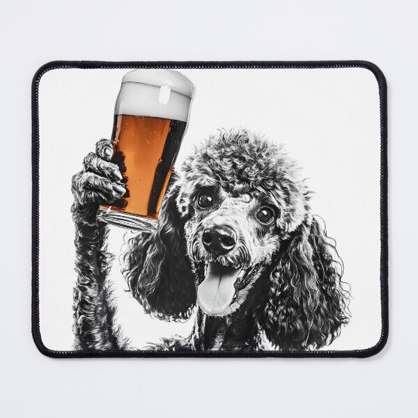 Item preview, Poodle Dog Drinking Beer, Funny Beer Humor designed and sold by CheekyAnimalz.