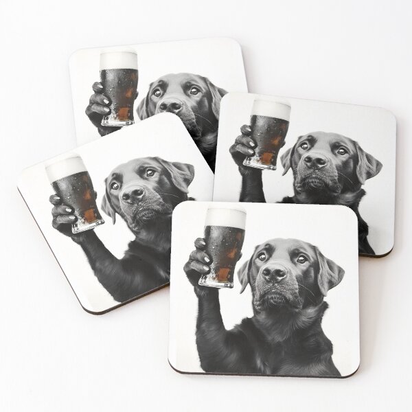 Item preview, Labrador Dog Drinking Beer, Funny Beer Humor designed and sold by CheekyAnimalz.