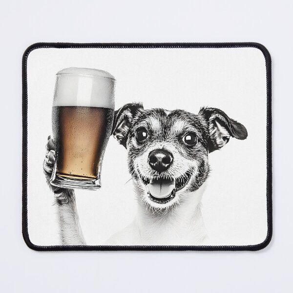 Item preview, Jack Russell Terrier Dog Drinking Beer, Funny Beer Humor designed and sold by CheekyAnimalz.