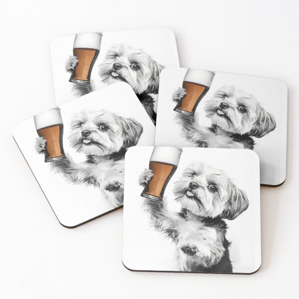 Item preview, Havanese Dog Drinking Beer, Funny Beer Humor designed and sold by CheekyAnimalz.