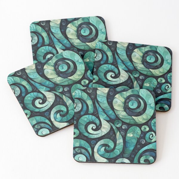 Item preview, New Zealand Māori Paua Pattern Koru Design 236 designed and sold by GrinGalore.