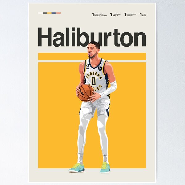 Item preview, Tyrese Haliburton Basketball Art – Rising Star of the NBA designed and sold by pixlbee.